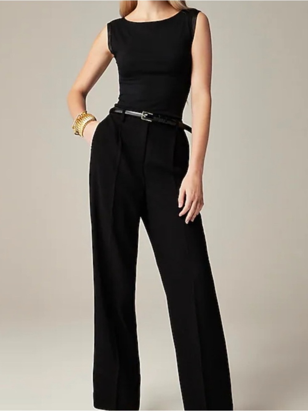 J. Crew Navy Essential Wide Leg Pant